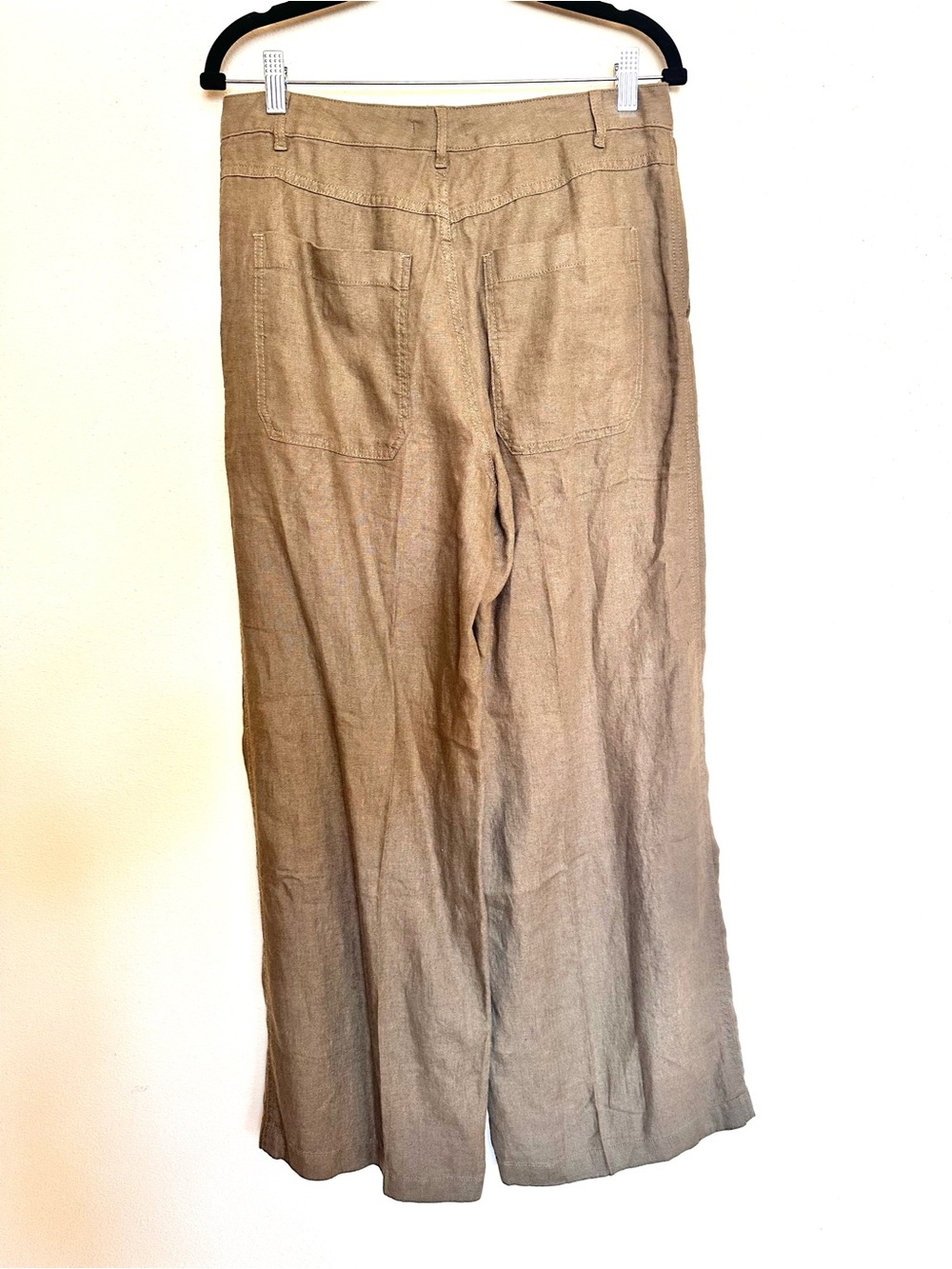 Madewell The Zoe Relaxed Wide Pant 
100% Linen Safari Khaki NWT - Picture 9 of 9